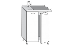 2.60.2м Мелисса Шкаф-стол под мойку с двумя дверцами  в Сысерти - sysert.mebel-e96.ru | фото